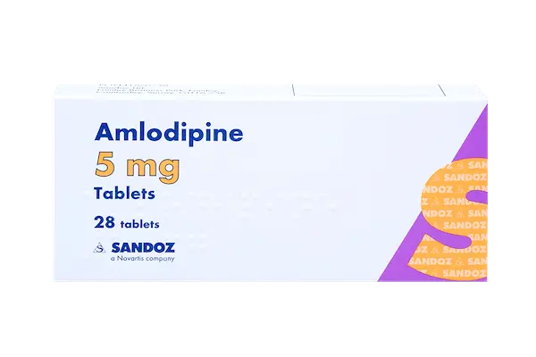 Amlodipine 5mg tabs x 28/Sandoz
