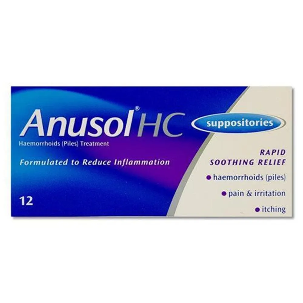 Anusol HC Suppositories x12/ MCneil