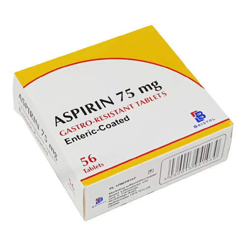 Aspirin 75mg Gastro-Resistant Tab x 56/Bristol