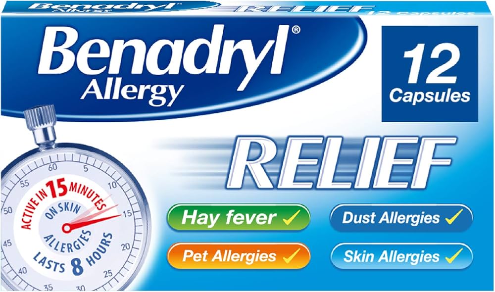 Benadryl allergy relief caps x 12