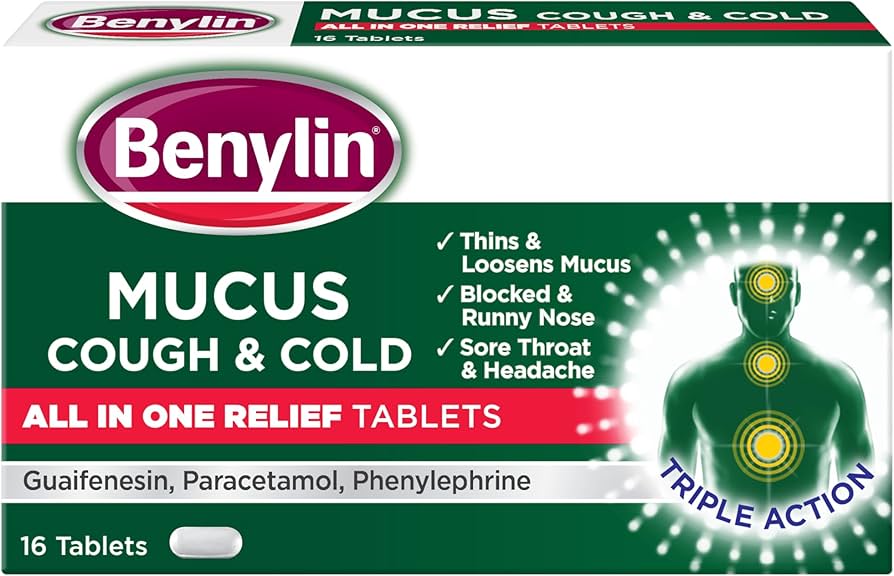Benylin Mucus Cough and cold AIO Tabs x 16