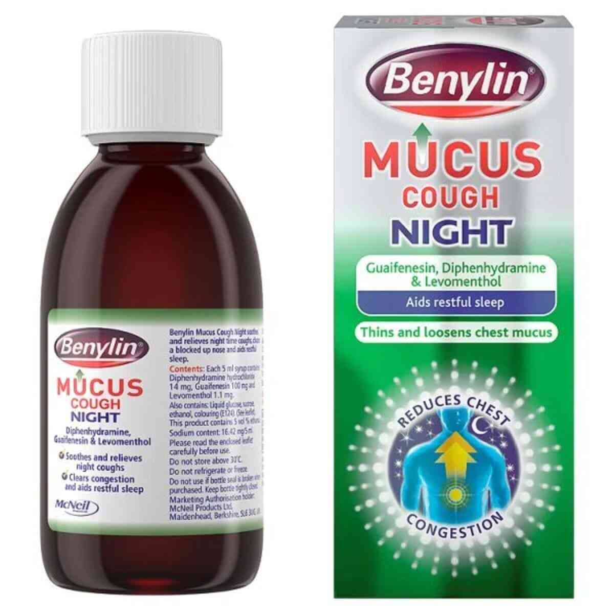 Benylin Mucus Night Cough x 150ml/ McN.