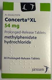 Concerta XL (Methylphenidate) 54mg Tabs x 30