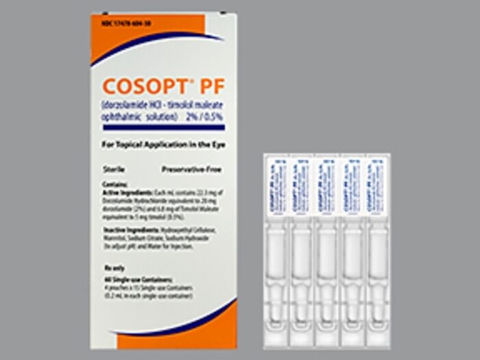 Cosopt  PF eye drops 0.2ml x 60