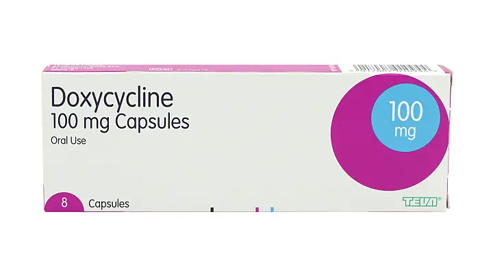 Doxycycline 100mg Caps x 8/Teva