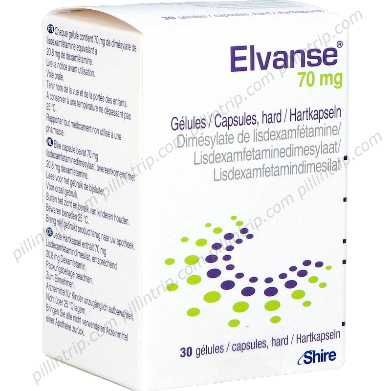 Elvanse (Lisdexamfetamine) 70mg Caps x 28