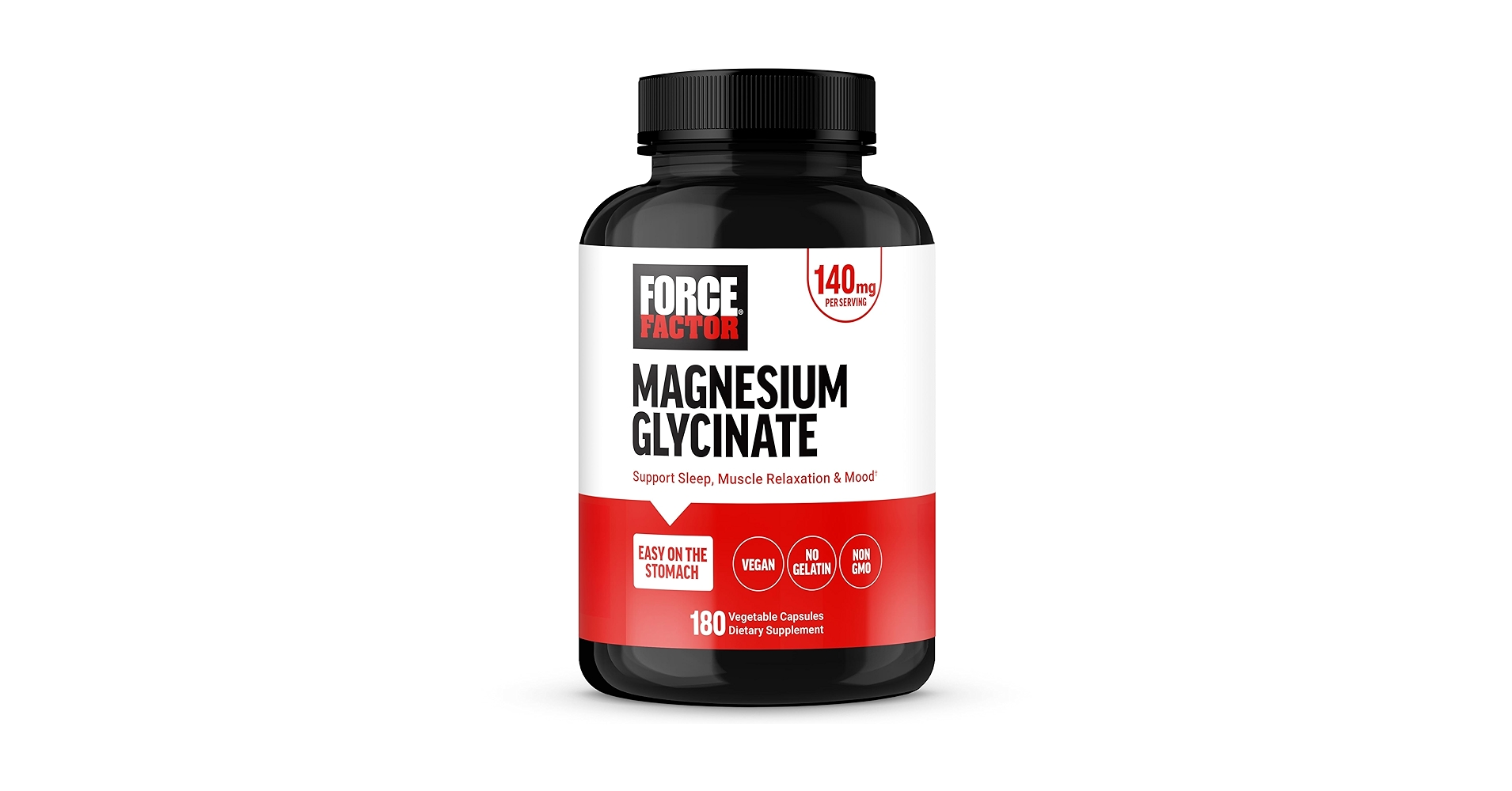 ForceFactor Magnesium Glycinate 140mg Caps x 180